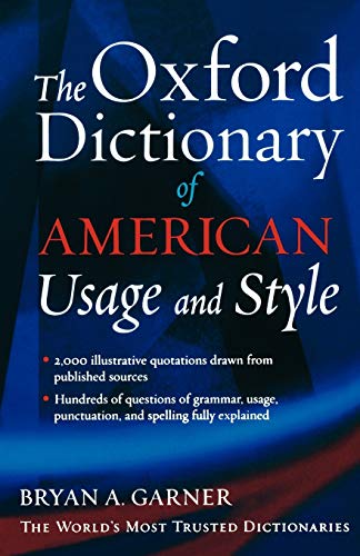 The Oxford dictionary of American usage and style Cover