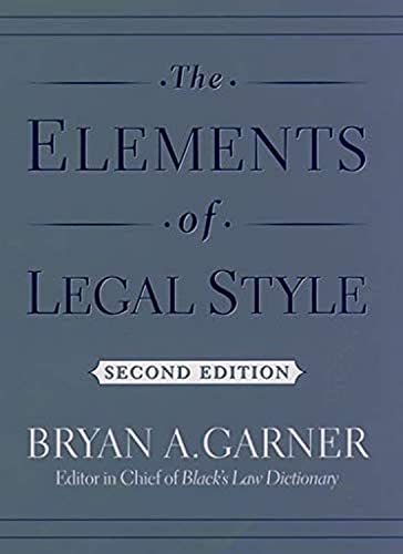The elements of legal style Cover