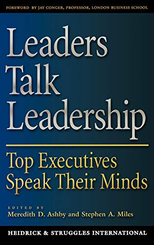 Leaders talk leadership Cover