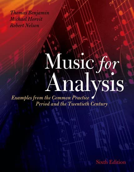 Music for Analysis Cover