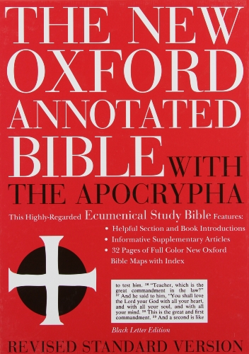 The New Oxford Annotated Bible with the Apocrypha, Revised Standard Version, Expanded Edition (Genuine Leather Black 8914A) Cover