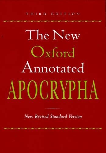 The New Oxford Annotated Apocrypha, New Revised Standard Version, Third Edition (Hardcover 9710) Cover