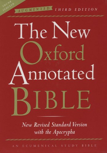 The New Oxford Annotated Bible with the Apocrypha, Augmented Third Edition, New Revised Standard Version, Indexed Cover