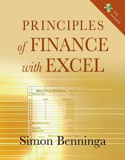 Principles of finance with Excel Cover