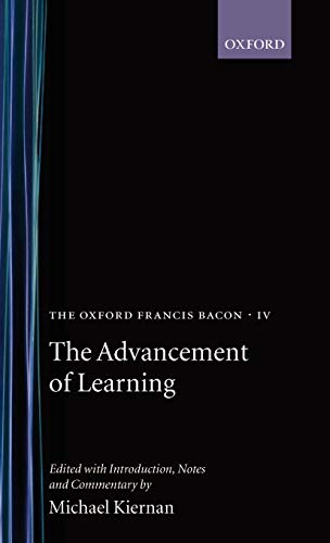The  advancement of learning Cover