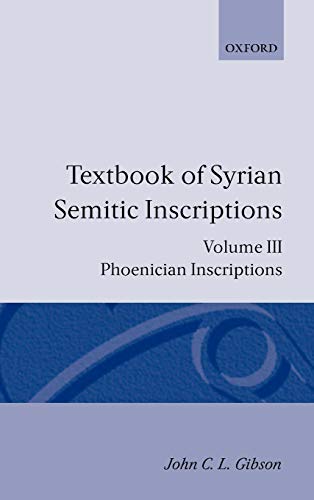 Textbook of Syrian Semitic Inscriptions: Volume 3 Cover