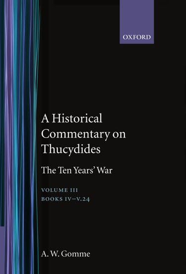 An Historical Commentary on Thucydides Volume 3 Cover