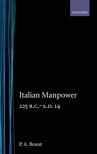 Italian manpower, 225 B.C.-A.D. 14 Cover
