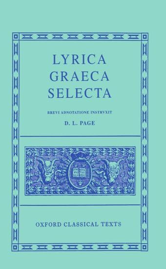Lyrica Graeca Selecta Cover