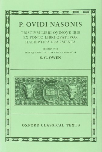 P. Ovidi Nasonis Tristium libri quinque, Ibis, Ex ponto libri quattuor Halievtica, Fragmenta Cover