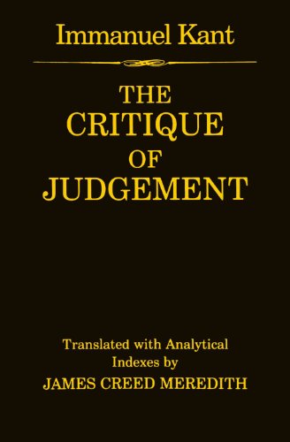 The critique of judgement Cover