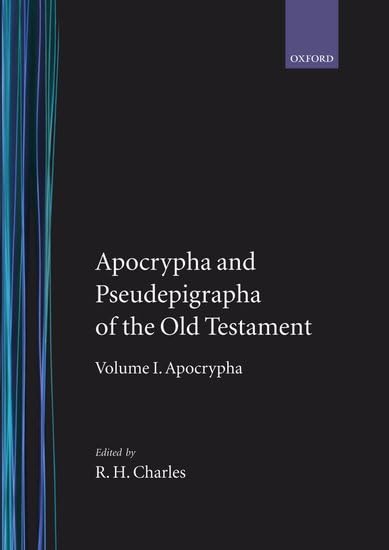 The apocrypha and pseudepigrapha of the Old Testament in English Cover