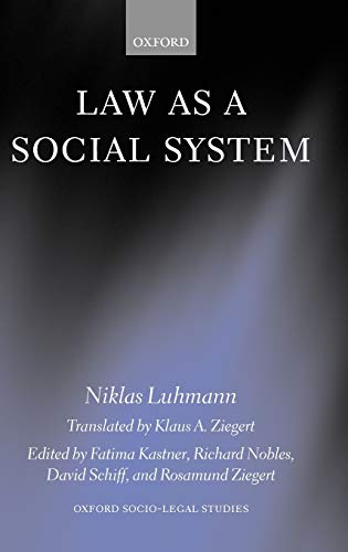 Law as a social system Cover