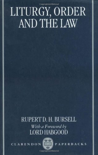 Liturgy, order and the law Cover