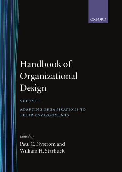 Handbook of organizational design Cover