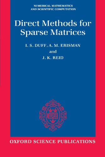 Direct Methods for Sparse Matrices (Monographs on Numerical Analysis) Cover