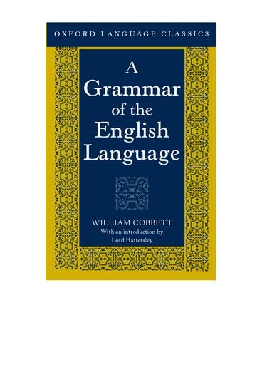 A grammar of the English language Cover