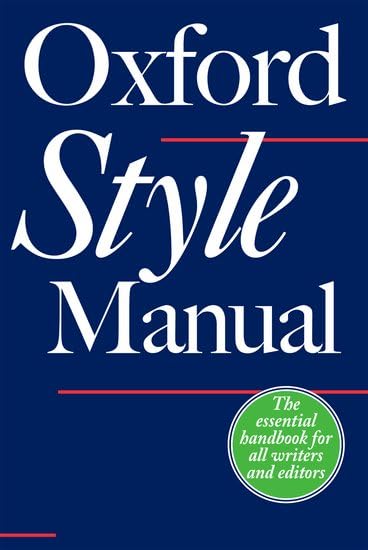 The Oxford style manual Cover