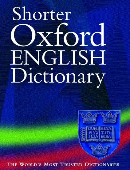 Shorter Oxford English dictionary on historical principles. Cover