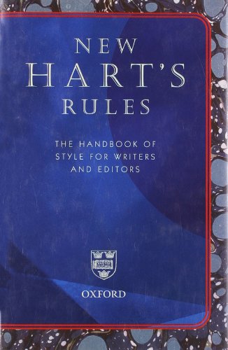 New Hart's rules. Cover