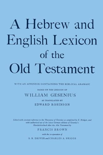A Hebrew and English Lexicon of the Old Testament Cover