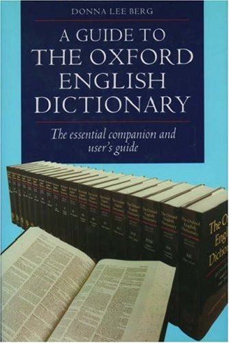 A guide to the Oxford English dictionary Cover
