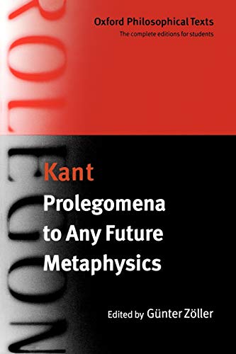 Prolegomena to any future metaphysics that will be able to present itself as a science Cover