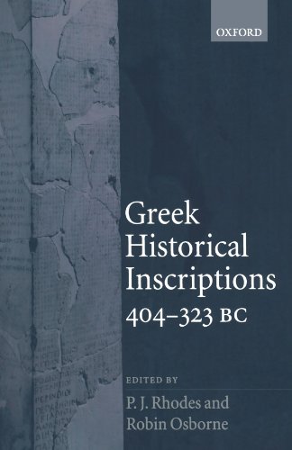 Greek Historical Inscriptions, 404-323 BC Cover