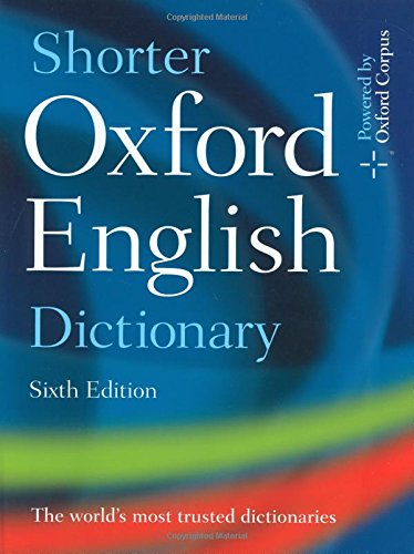 Shorter Oxford English dictionary on historical principles Cover