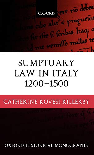 Sumptuary law in Italy 1200-1500 Cover