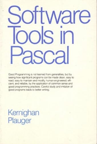 Software tools in Pascal Cover