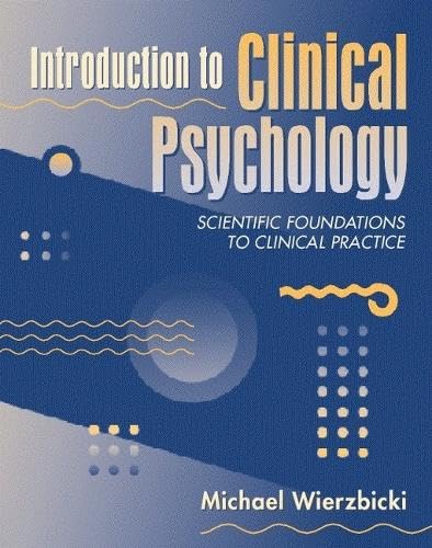 Introduction to clinical psychology Cover