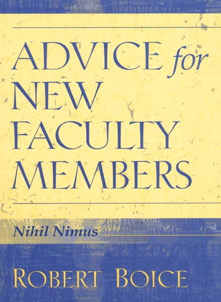 Advice for new faculty members Cover