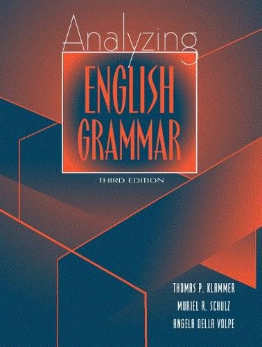 Analyzing English grammar Cover
