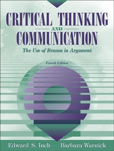 Critical thinking and communication Cover