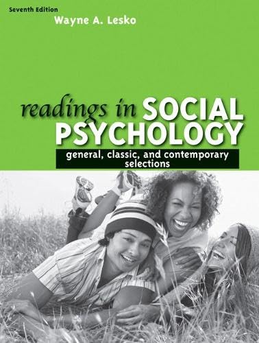 Readings in Social Psychology Cover