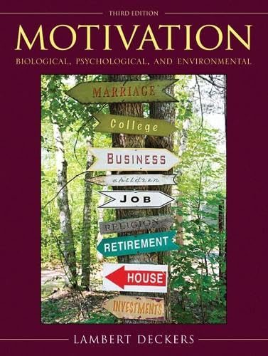 Motivation: Biological, Psychological, and Environmental (3rd Edition) Cover