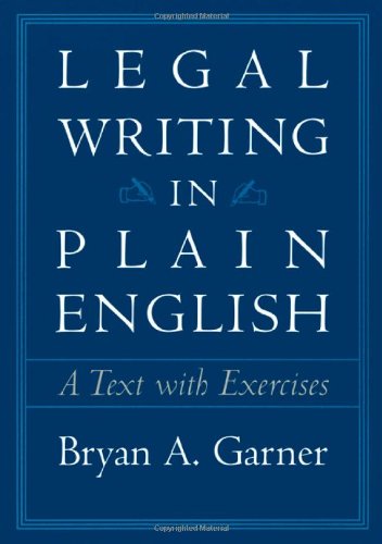 Legal Writing in Plain English Cover