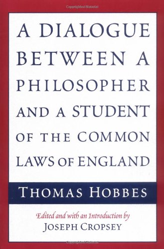 A Dialogue between a Philosopher and a Student of the Common Laws of England Cover
