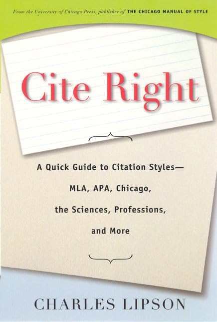 Cite right Cover