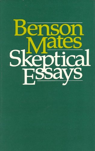 Skeptical essays Cover