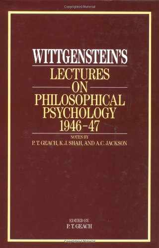 Wittgenstein's lectures on philosophical psychology, 1946-47 Cover