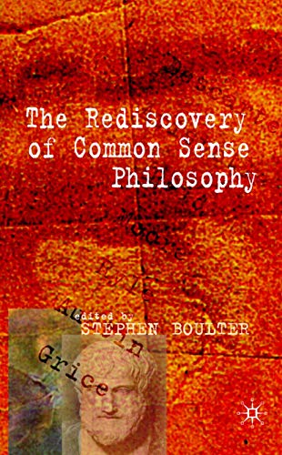 The Rediscovery of Common Sense Philosophy Cover