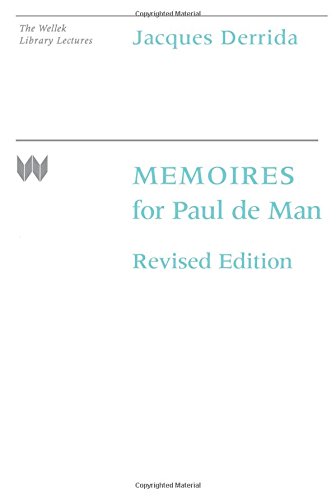 Memoires for Paul de Man Cover