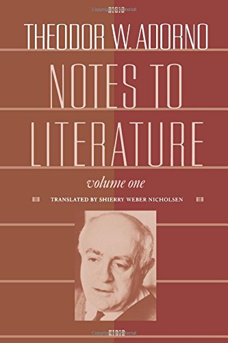 Notes to Literature, Volume 1 Cover