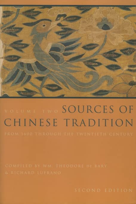 Sources of Chinese Tradition, Vol. 2 Cover