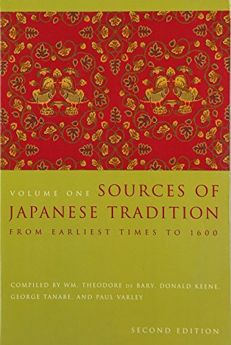 Sources of Japanese Tradition (Second Edition), Volume One Cover