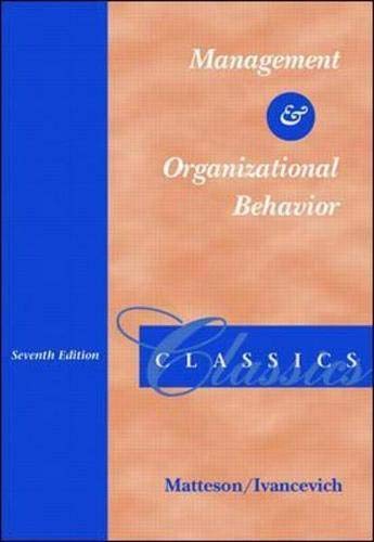 Management and organizational behavior classics Cover
