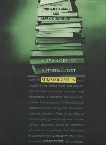 Advances in automatic text summarization Cover