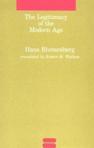 The legitimacy of the modern age Cover
